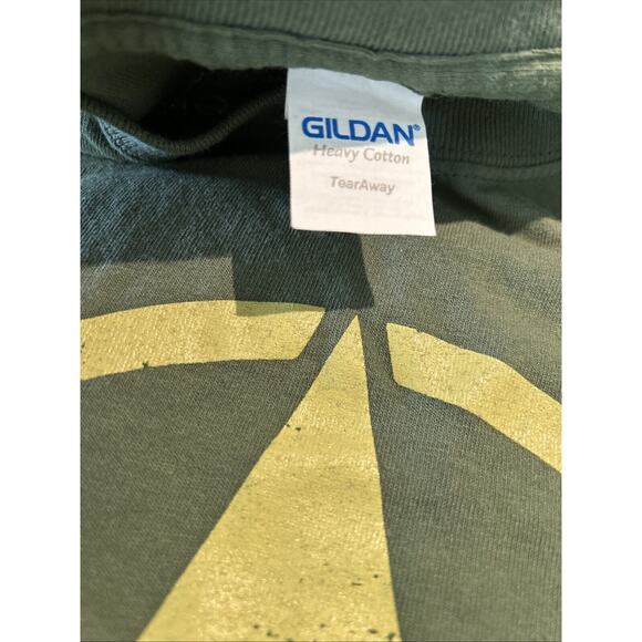 Army Star Military USA Flag‎ T-shirt XL Gildan Tag 100% Cotton Green - Picture 2 of 8